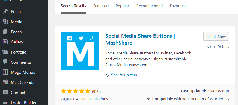安装 Mashshare 插件