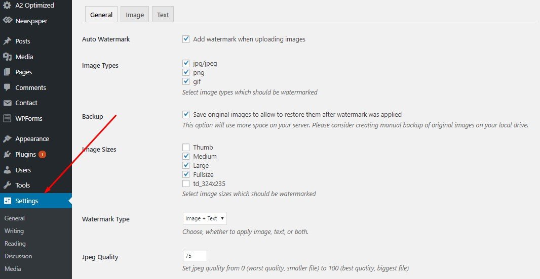 łatwe ustawienia znaku wodnego