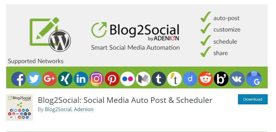 plug-in blog2social
