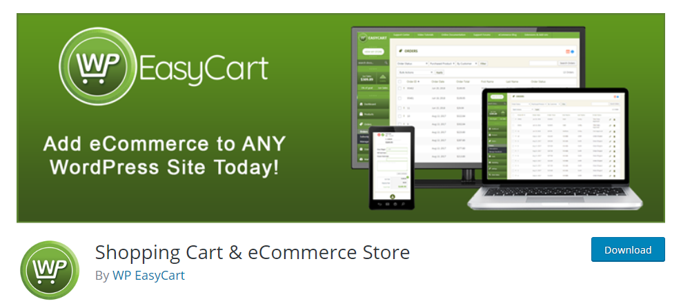 Wtyczka koszyka na zakupy i sklepu eCommerce dla wordpress