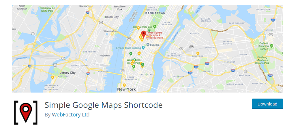البرنامج المساعد البسيط لخرائط Google Shortcode في WordPress