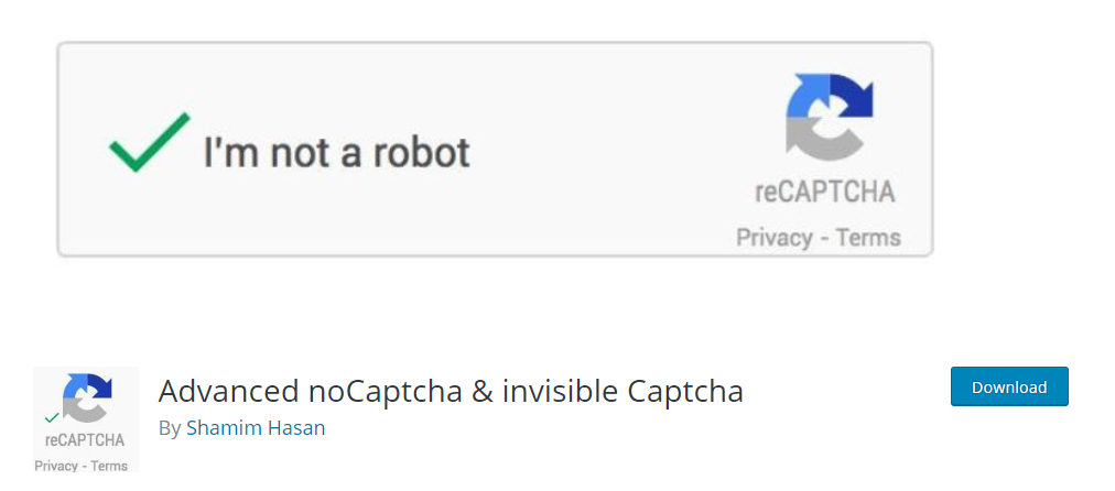고급 NoCaptcha 및 Invisible Captcha wordpress captcha 플러그인