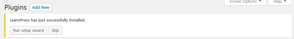 Konfigurasi plugin LearnPress