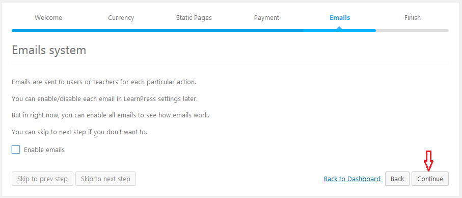 Konfigurasi sistem email LearnPress