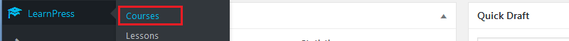 Tambahkan kursus di LearnPress