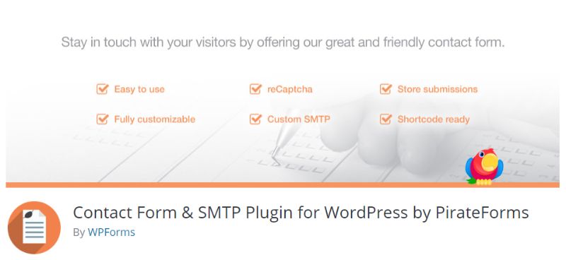 Formulir Kontak dan plugin SMTP untuk WordPress oleh PirateForms