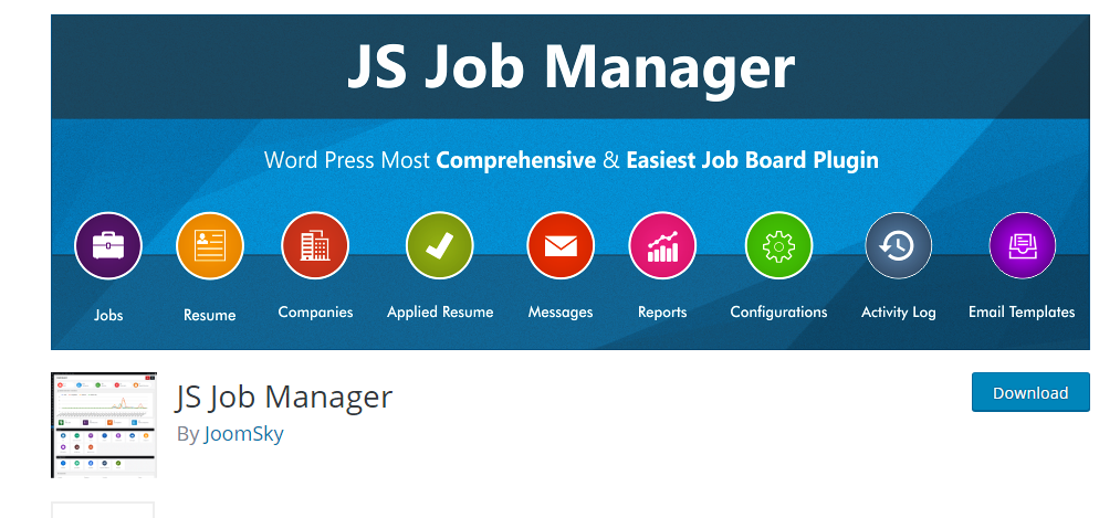 WordPress 用の JS Job Manager プラグイン
