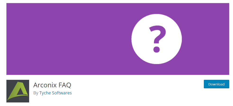 Complemento de preguntas frecuentes de Arconix para wordpress