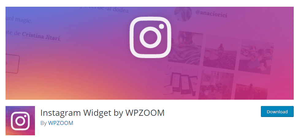 WPZOOM による Instagram ウィジェット wordpress instagram プラグイン