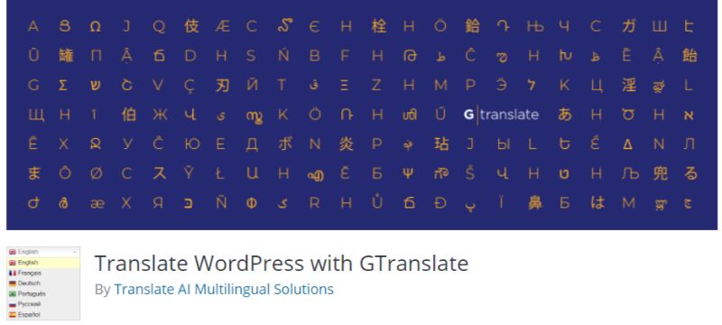 Plugin terjemahan GTranslate WordPress