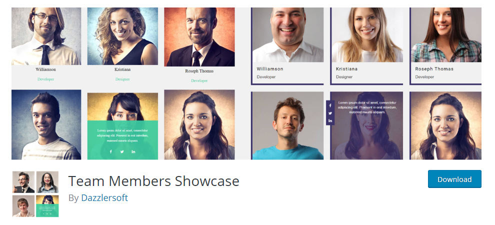 Plugin per la vetrina dei membri del team