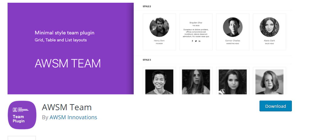 Plugin wordpress del team AWSM