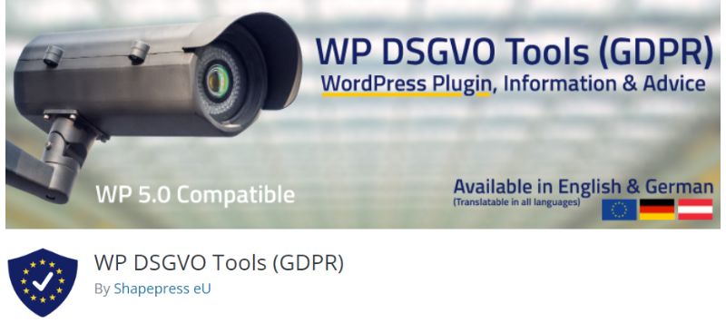 Plugin WP DSGVO Tools GDPR