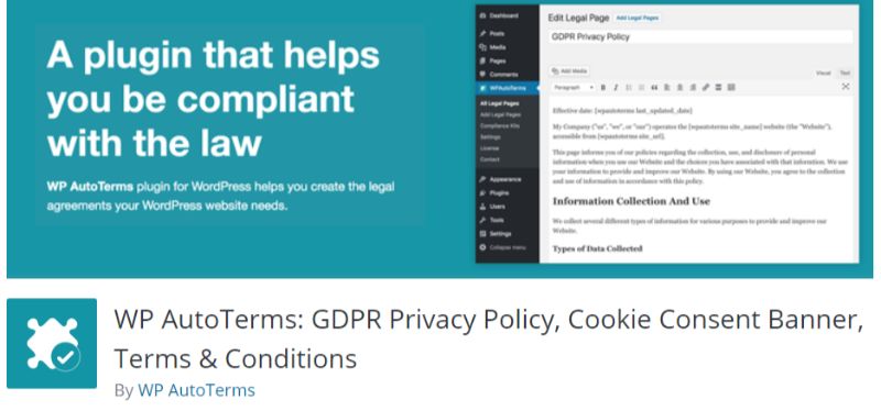 Plugin WP AutoTerms WordPress GDPR