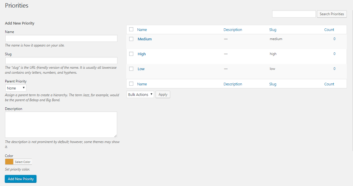 Stabilire le priorità per il supporto