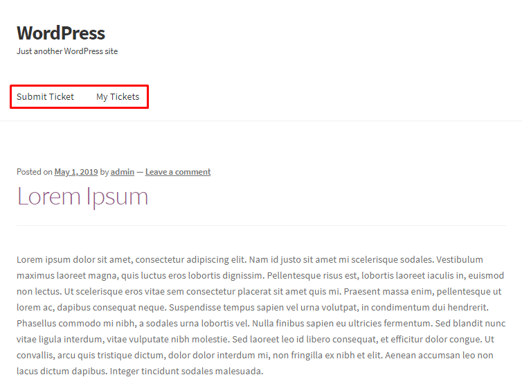 Visualizza l'helpdesk in front-end