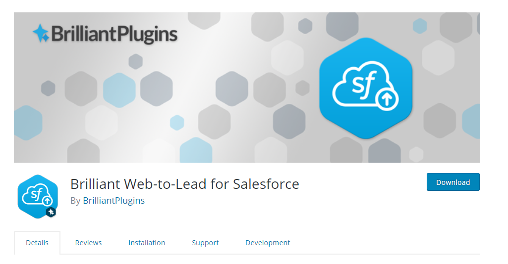 Salesforce 플러그인을 위한 Brilliant Web To Lead