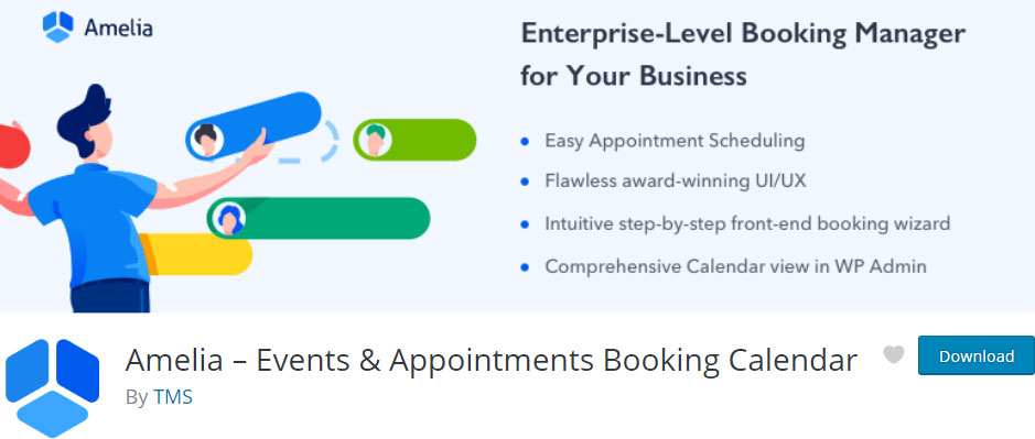Amelia WordPress rezervasyon eklentisi