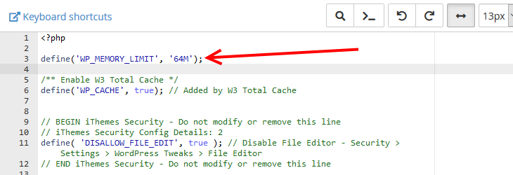 PHP WP Bellek Sınırını Değiştirin