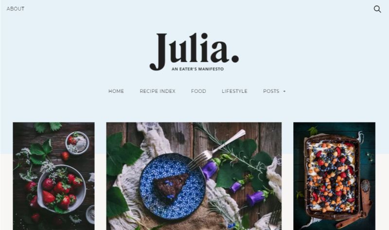 Julia wordpress yemek teması