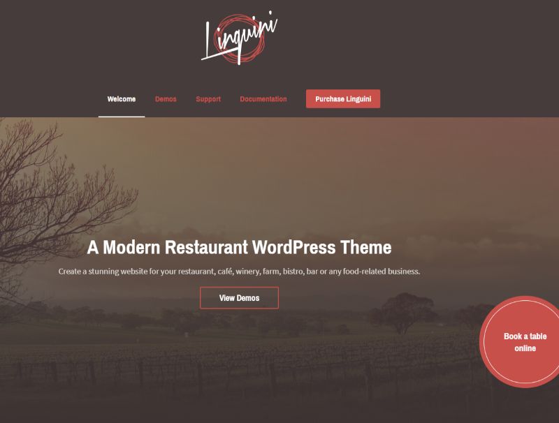 Linguini WordPress Restaurant-Theme