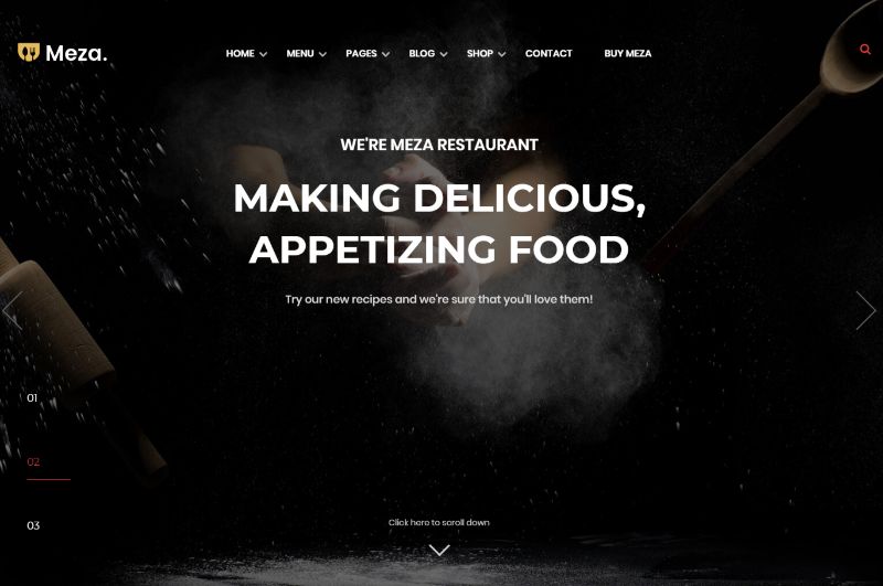Meza WordPress Restaurant-Theme