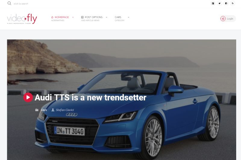 Tema video WordPress Videofly
