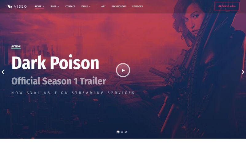 Tema video Visio WordPress