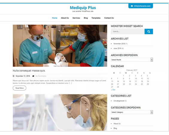 Mediquip Plus WordPress 醫學主題