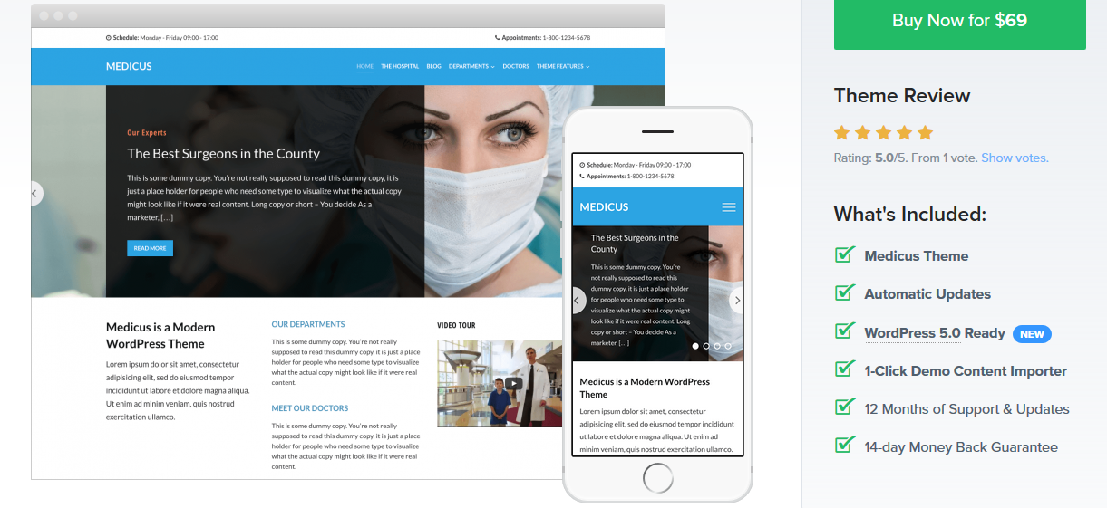 Medicus WordPress 醫學主題