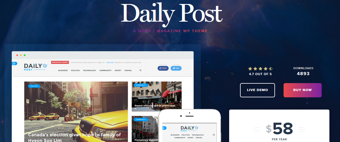 Thema des WordPress-Magazins Daily Post