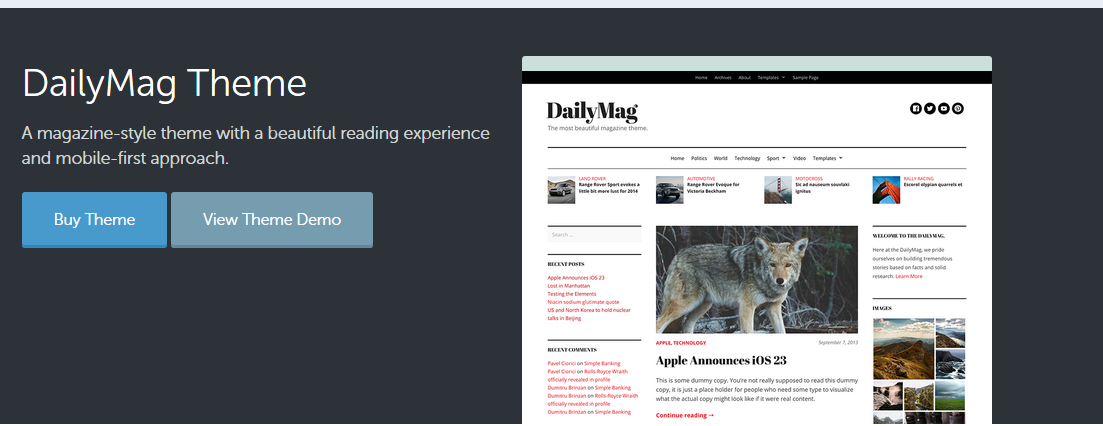 Dailymag WordPress-Magazin-Theme