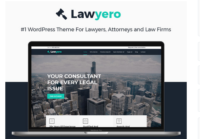 Lawyero WordPress 테마