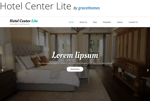 Tema WordPress Hotel center lite