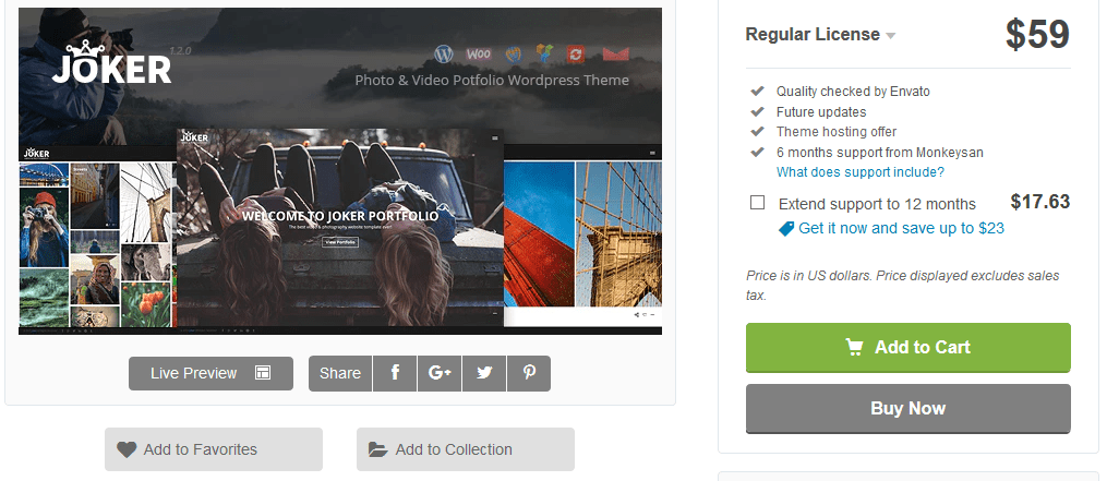 Joker fotoğrafçılık WordPress teması