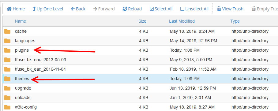 Überprüfen Sie Ihre Plugins und Themes mit cPanel