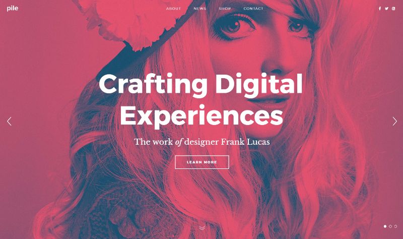 Stapel Portfolio WordPress-Theme