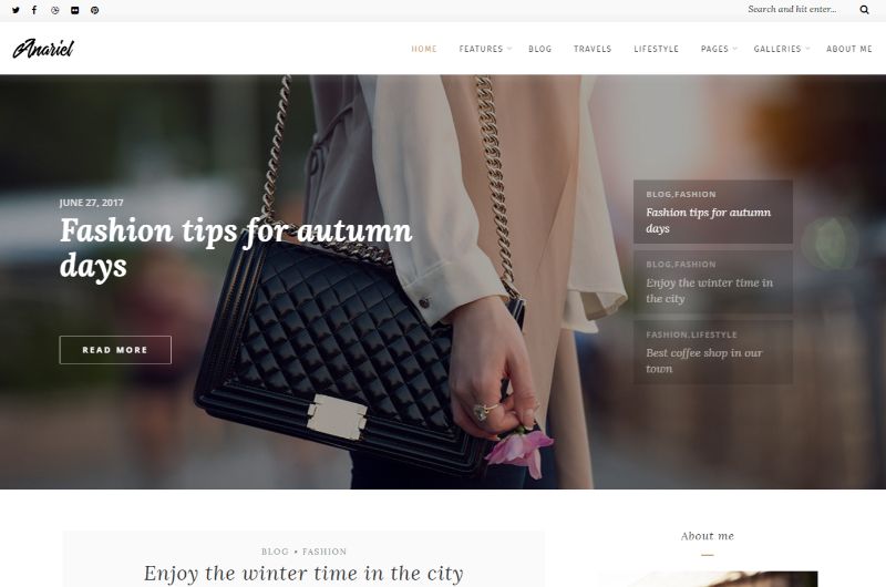 Anariel WordPress Fashion-Theme
