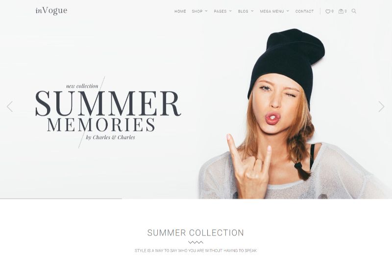 Rufen Sie das WordPress Fashion Theme auf