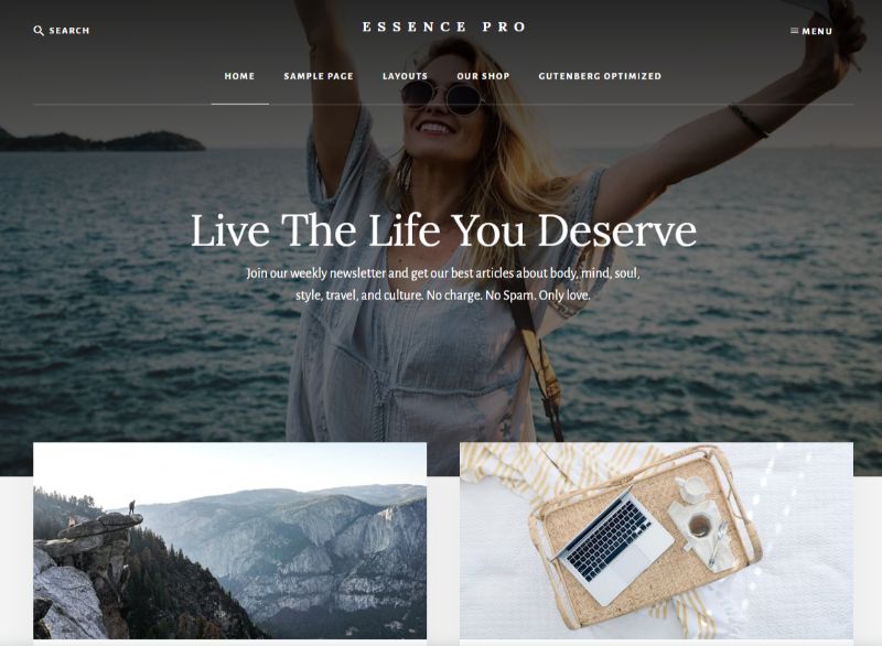 Essence Pro WordPress Fashion-Thema