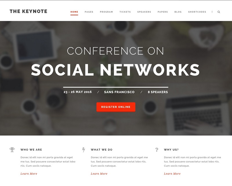 Das Keynote-WordPress-Event-Thema