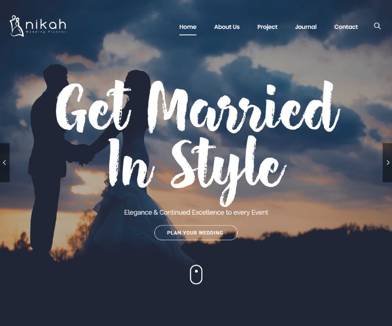 Motyw ślubny Nikah WordPress