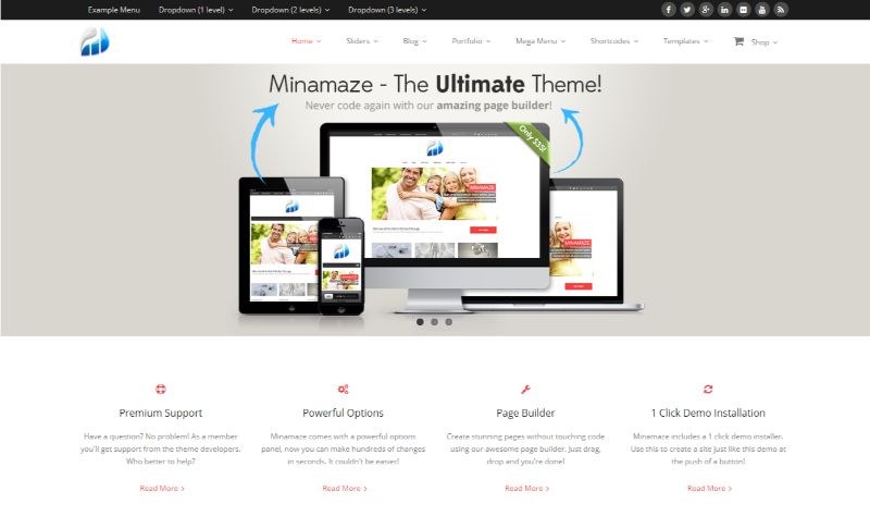 Minimalistisches WordPress-Theme von Minamaze