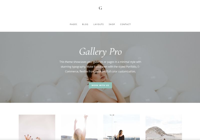 Gallery Pro WordPress Minimalistisches Thema