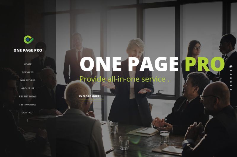 One Page Pro WordPress テーマ