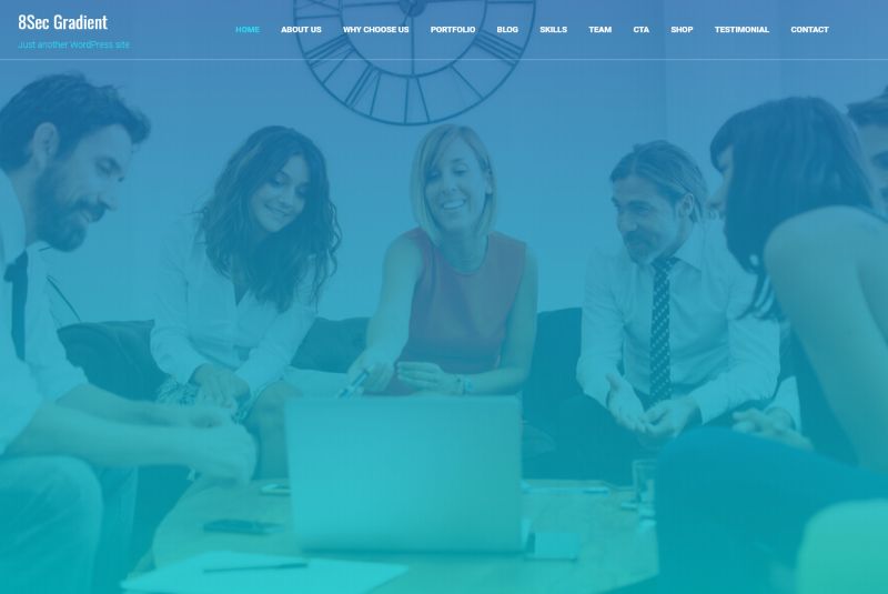 Eight Sec Pro One Page WordPress テーマ