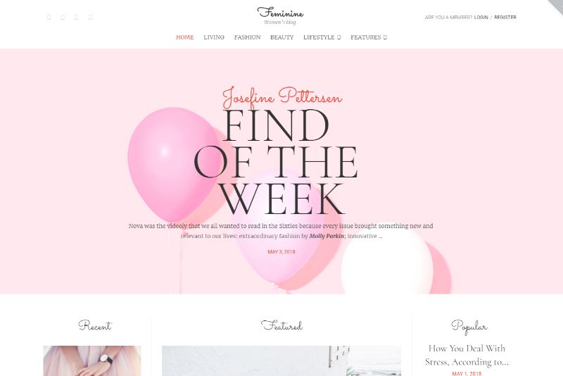 Tema WordPress Feminin Kelaparan
