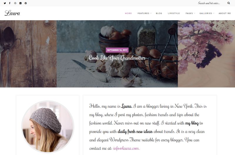 Tema WordPress Feminin Laura