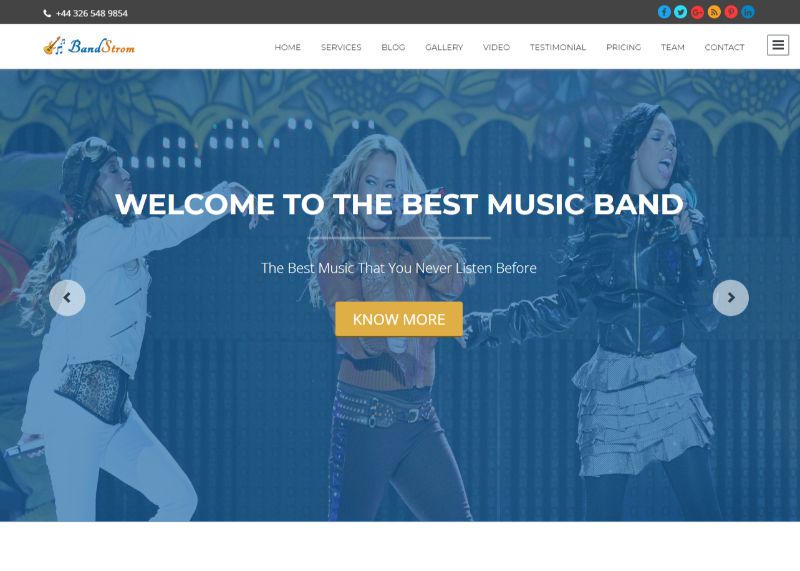 Band Strom WordPress-Musikthema