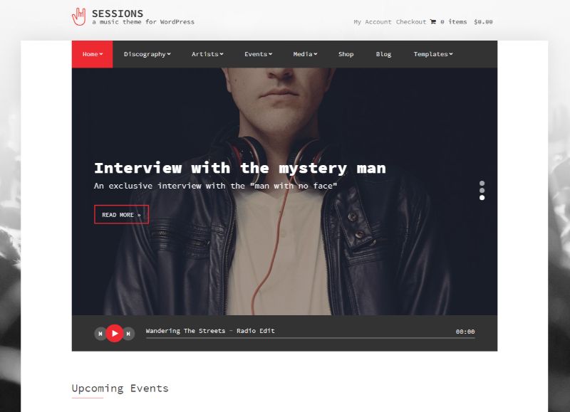 Sitzungen WordPress Music Theme